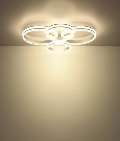 Globo 67377-90 - Димируем LED плафон FRANCINE LED/90W/230V сребрист+ДУ