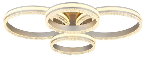 Globo 67377-90 - Димируем LED плафон FRANCINE LED/90W/230V сребрист+ДУ