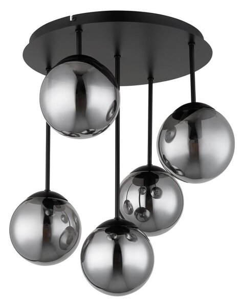 Globo 47441-5S - Повърхностно монтиран полилей HARMON 5xE14/25W/230V черен
