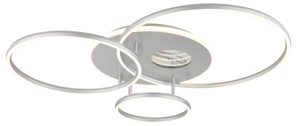 Globo 48466-54A-LED Димируемо таванно осветително тяло INVERTINA 54W/230V 90x70 см сребристо + дистанционно управление