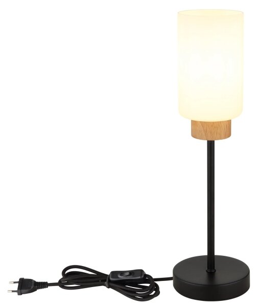 Globo 15977T - Настолна лампа ROWENA 1xE27/60W/230V черна/бяла
