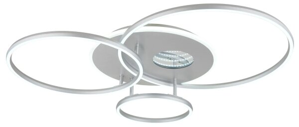 Globo 48466-54A-LED Димируемо таванно осветително тяло INVERTINA 54W/230V 90x70 см сребристо + дистанционно управление