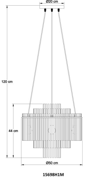 Globo 15698H1M - Полилей на кабел GORLEY 5xE27/60W/230V златист