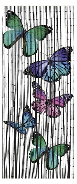 Бамбукова завеса за врата 200x90 cm Butterflies - Maximex