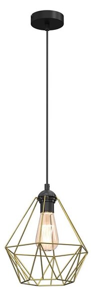 Пендел BASKET 1xE27/60W/230V Ø 25 см златист