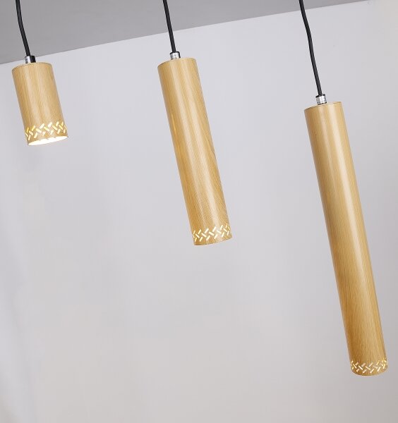 Висящ полилей TUBO 3xGU10/25W/230V дървен