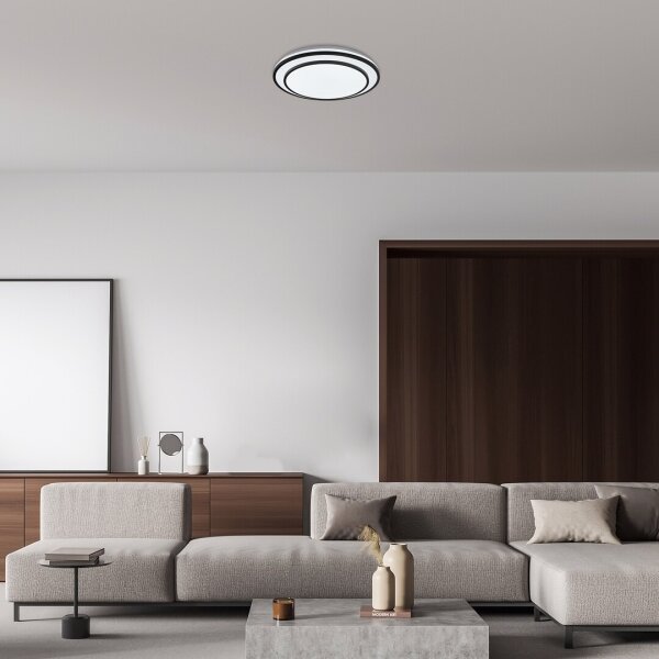 Rabalux 2130 - LED димируемо таванно осветително тяло LUPITA LED/40W/230V черно + дистанционно управление