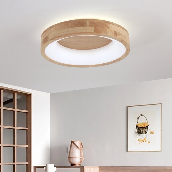 Brilagi-LED Потолно осветително тяло FALCON WOOD LED/30W/230V 3000/4000/6000K 45 cm дърво