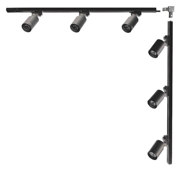 Zuma Line 3566 - Точково осветително тяло за шинна система TORE 6xGU10/35W/230V, черно
