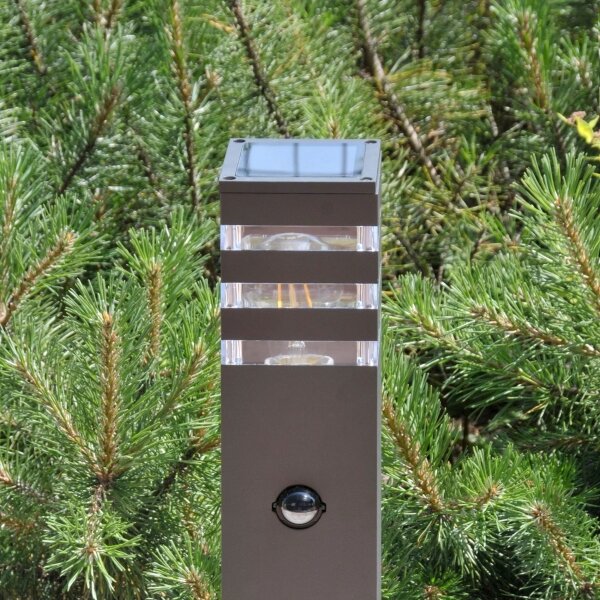 Външна лампа TEKSAS с сензор, 1xE27/12W/230V, IP44, 74 см, антрацит