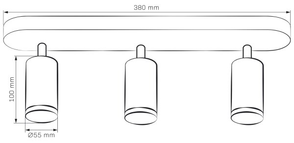 LED RGBW точково осветително тяло за баня TURYN 3xGU10/4,8W/230V IP44 с възможност за димиране, черно