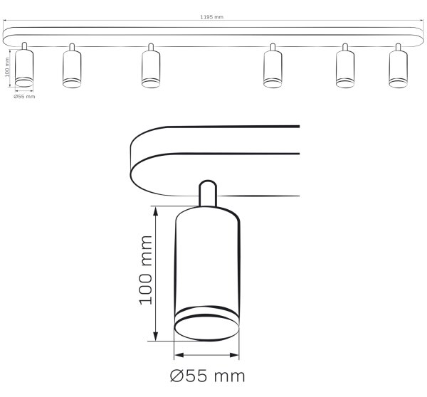 Димируемо LED RGBW точково осветително тяло за баня TURYN 6xGU10/6,5W/230V IP44 бяло