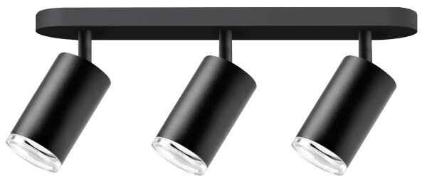 LED RGBW точково осветително тяло за баня TURYN 3xGU10/4,8W/230V IP44 с възможност за димиране, черно