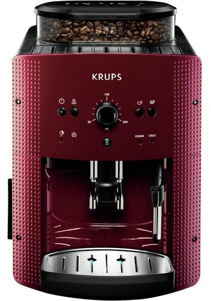 Кафеавтомат Krups Espresseria Automatic, 1450W, 15 bar, 1.7 l. обем на резервоара за вода, мелачка, червен