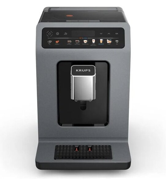 Кафеавтомат Krups Evidence Hot & Cold, 1450W, 15bar, 2.3l вместимост на резервоара за вода, 3 температурни настройки, ColdBrew Aroma, сива