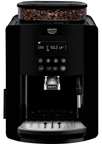 Кафеавтомат Krups Arabica, 1450W, 15 bar, 1.7 l. обем на резервоара за вода, LCD екран, черен