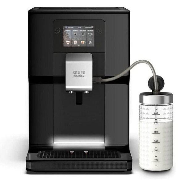 Кафеавтомат Krups EA873810, 1450W, 15 bar, 3 л. обем на резервоара за вода, 3 настройки за температурата, Quatro Force технология, черен