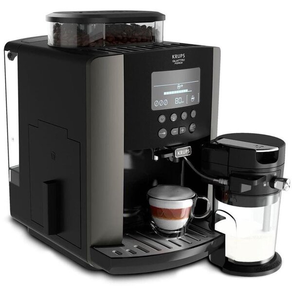 Кафеавтомат Krups Arabica, 1450W, 15 bar, 1.7 l обем на резервоара за вода, черен