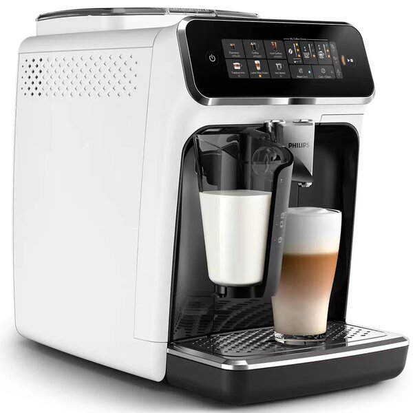Кафеавтомат Philips EP3343/50, 1500W, 15 bar, 1.8 л. обем на резервоара за вода, система LatteGo, бял