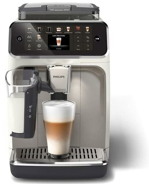 Кафеавтомат Philips EP5543/90, 1500W, 15 Bar, 1.8л. обем на резервоара за вода, AquaClean, LatteGo, бял
