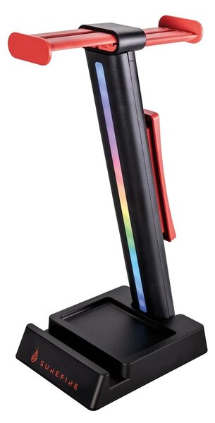 Поставка за слушалки SureFire Vinson N1, противоплъзгаща гумена основа, RGB подсветка, черна