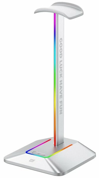 Поставка за слушалки FragON Watchtower 2U RGB White, RGB подсветка, USB, бяла