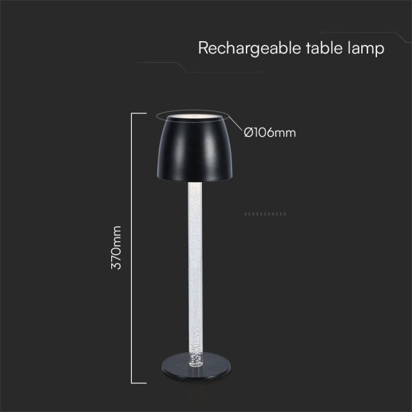 LED регулируема настолна лампа, зареждаща, 3W, 5V, 3000K, бяла