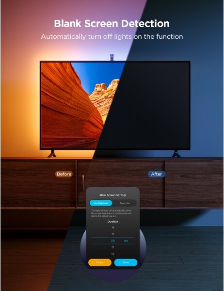Govee - TV Backlight 3 Lite TV 75-85" SMART LED подсветка RGBICW Wi-Fi IP67