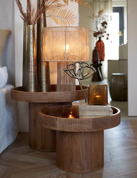 Кръгла странична масичка от масивно манго ø 50 cm Kalomo – Light & Living