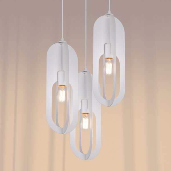 Sollux SL.1361 - Пендел NICUS 3xE27/15W/230V бял