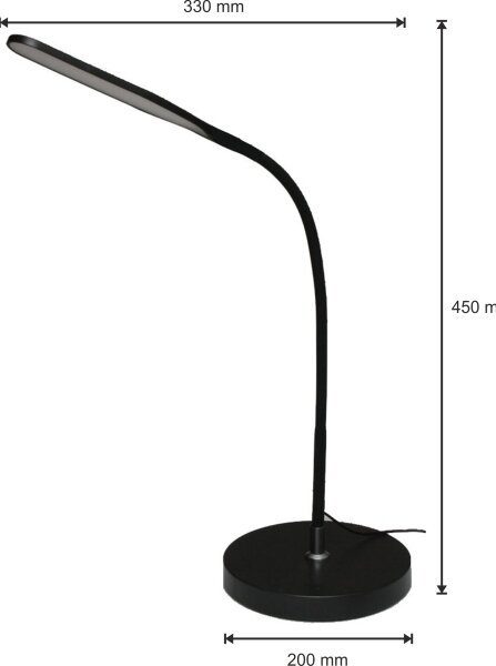 LED регулируема лампа 3в1 LED/10W/230V 3000/4000/6000K CRI 90 черна