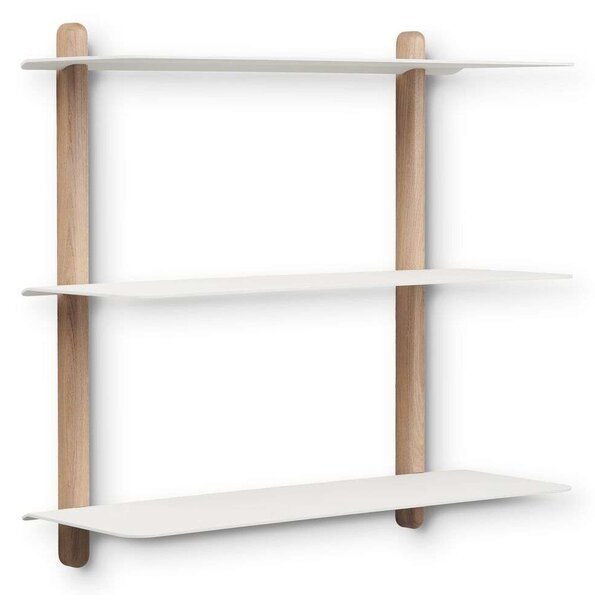 GEJST - Nivo Shelf Large A Light Дъб/Бяло