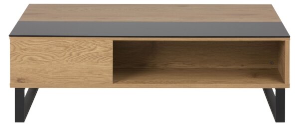 Холна маса ENZO с повдигащ се плот, 110x60 cm, черен/дъб