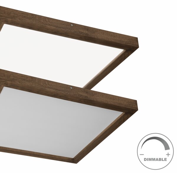 Brilagi-LED Регулируемо осветително тяло WOODY FRAME LED/50W/230V дъб 60x60 IP44