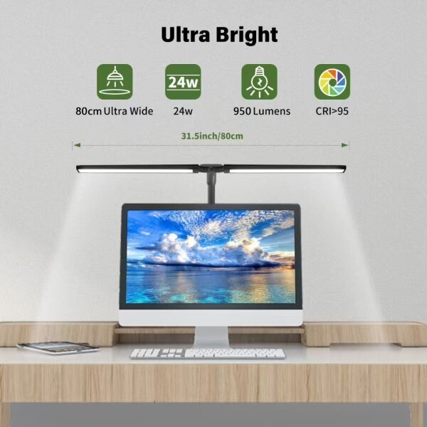 Immax 08995L - LED Димируемо осветление за монитор OFFICE LED/24W/230V 2700-6300K CRI 95