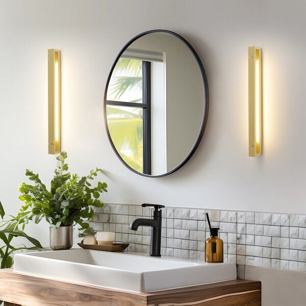 Brilagi-LED Огледално осветление за баня AQUA LINE LED/18W/230V 60 cm IP44 златисто