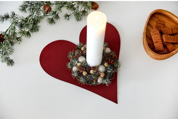 Подложка за хранене от еко кожа 30x30 cm Heart Nupo – LIND DNA