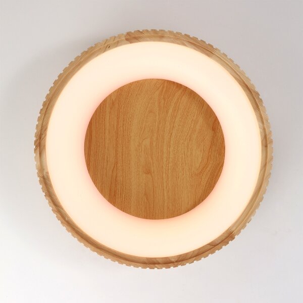 Brilagi - LED таванно осветително тяло FALCON WOOD MODERN LED/30W/230V пр. 45 см дърво
