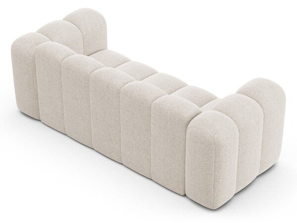 Кремав шенилов диван 200 cm Lupine – Micadoni