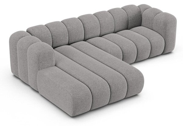 Сив шенилов ъглов диван (ляв ъгъл) Lupine – Micadoni