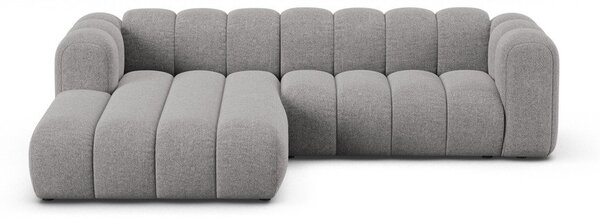 Сив шенилов ъглов диван (ляв ъгъл) Lupine – Micadoni