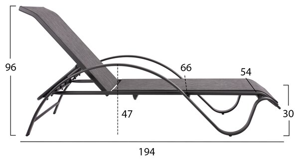 Шезлонг сив цвят