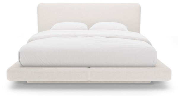 Бежово тапицирано двойно легло 140x200 cm Linea – Micadoni