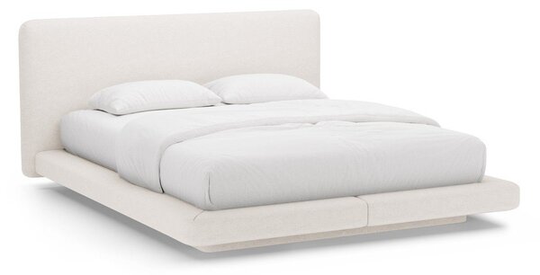 Бежово тапицирано двойно легло 140x200 cm Linea – Micadoni