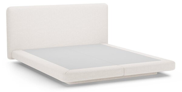 Бежово тапицирано двойно легло 140x200 cm Linea – Micadoni