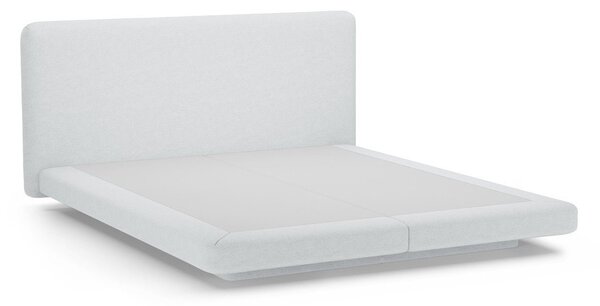 Светлосиво тапицирано двойно легло 140x200 cm Linea – Micadoni