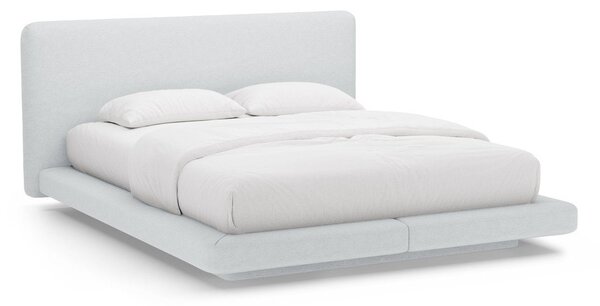 Светлосиво тапицирано двойно легло 140x200 cm Linea – Micadoni