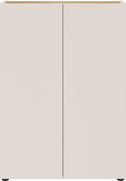 Кремаво шкафче с дъбов декор 74x105x33 cm Alviano – Germania