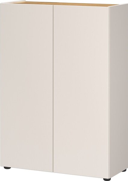 Кремаво шкафче с дъбов декор 74x105x33 cm Alviano – Germania