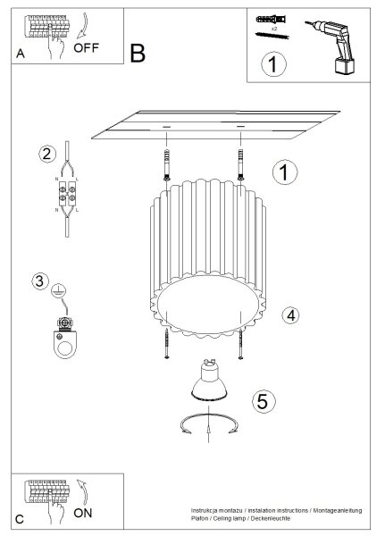 Brilagi - LED точково осветително тяло SFERA 1xGU10/10W/230V, Ø 10 см, черно